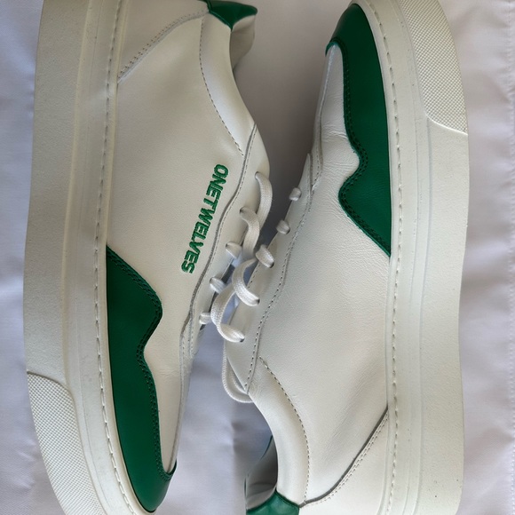 White and Green Sneakers (One Twelves) Size 39 - Picture 3 of 6